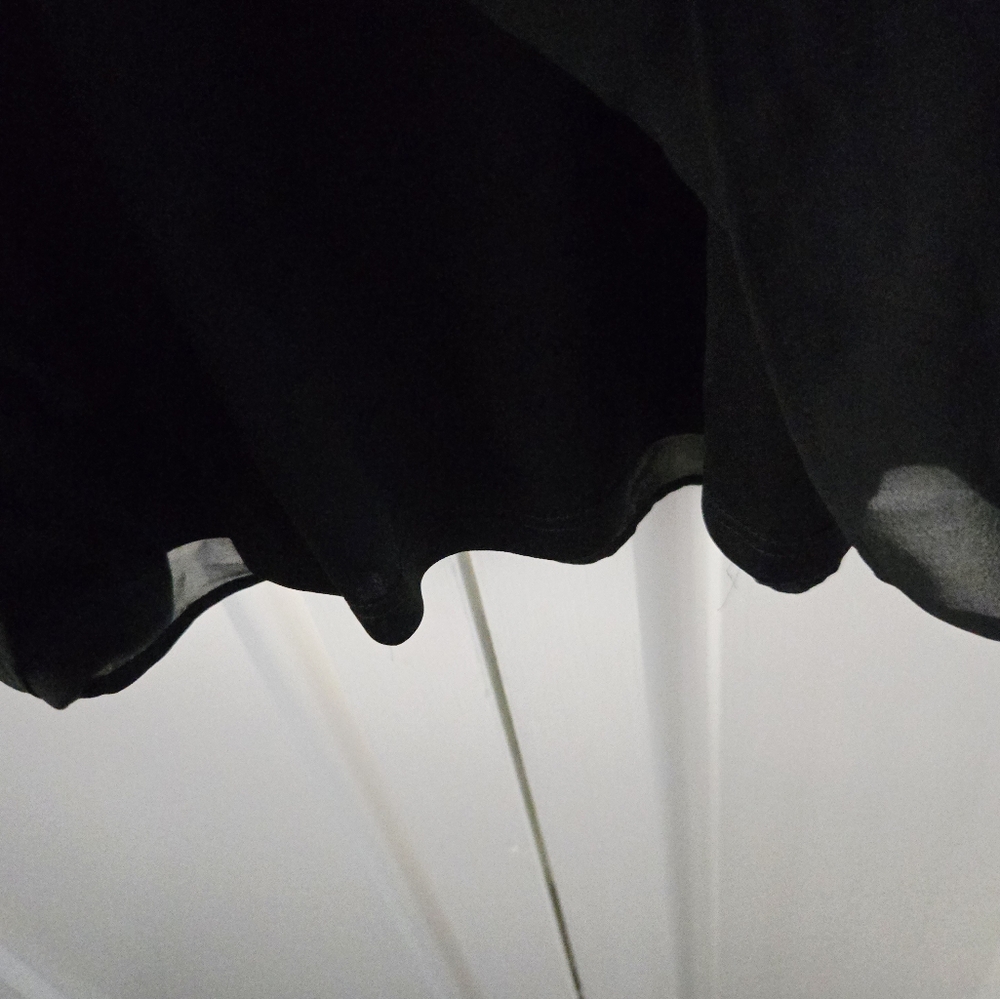 Express Black Chiffon Sleeve Surplice Party Mini Dress XS - Picture 5 of 6